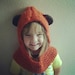 Ewok hooded Cowl PDF pattern