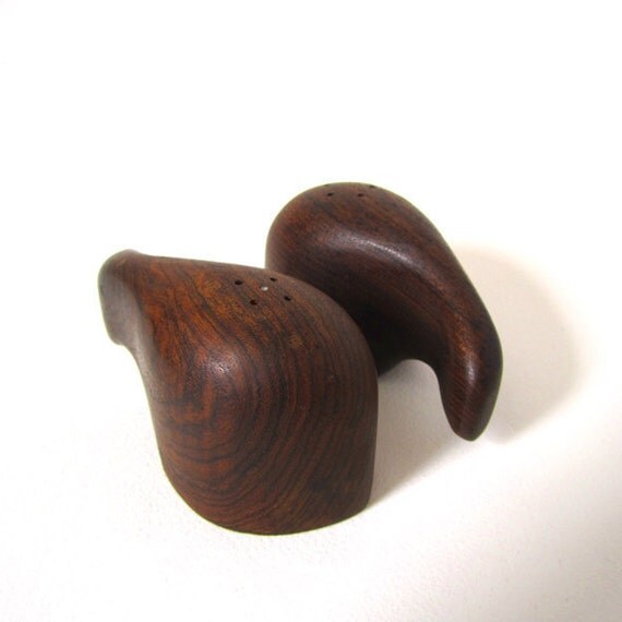 Don Shoemaker Modernist Wood Salt and Pepper Set