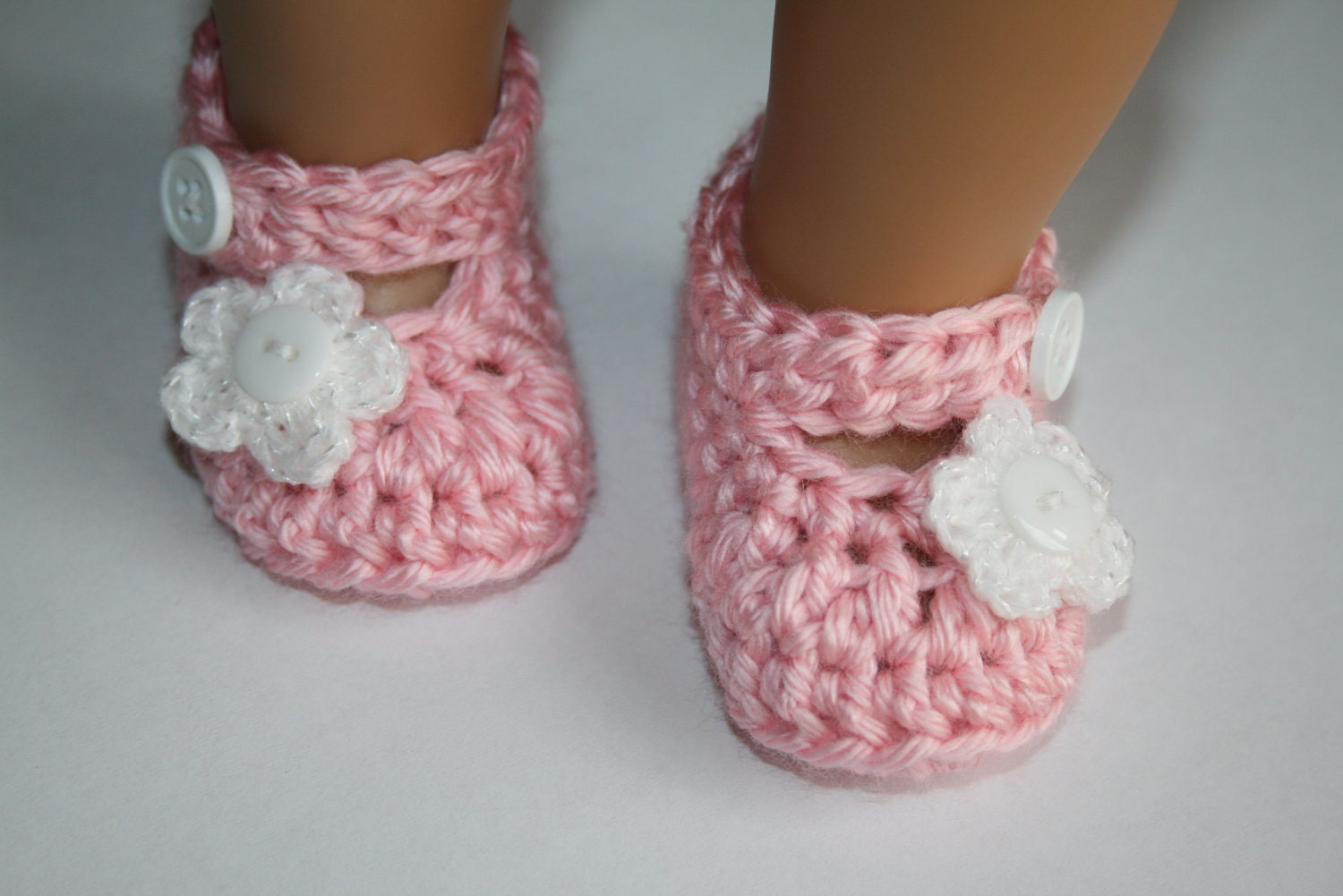 Baby Girl Crochet Pink White Sparkly Flower Mary Janes Baby Janes Shoes Booties Photo Prop Shower Gift Easter Spring
