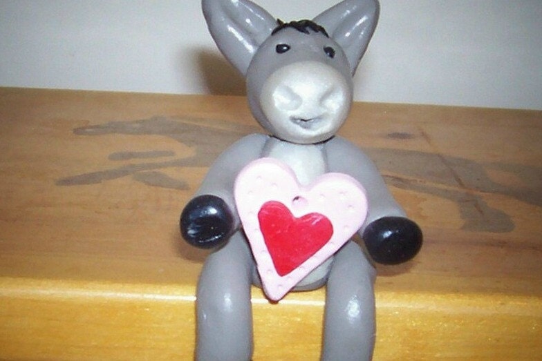 Donkey Shelf sitter (polymer clay )