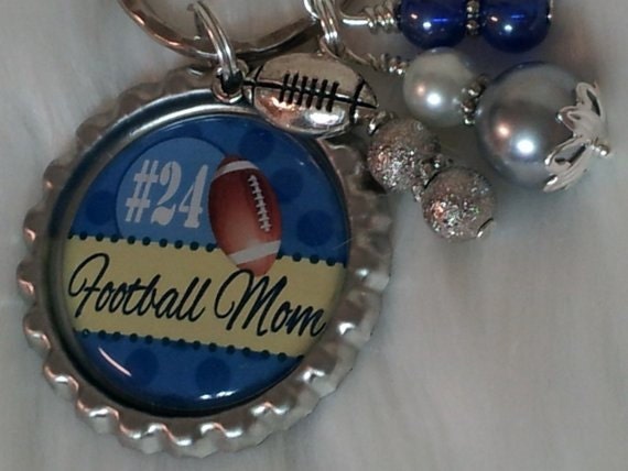 FOOTBALL MOM keychain, PERSONALIZED, Football Mom necklace, Mom necklace, under 20, sports mom necklace, team mom necklace