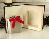 Hollow Book Safe & Whiskey Hip Flask - The Book of Answers (ORIGINAL VERSION)
