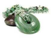 Green Gemstone Necklace, Green Aventurine Necklace, Heart Chakra Gemstone Necklace