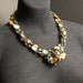 Multistrand Gemstone Necklace, Citrine and Red Aventurine Gemstone Chakra Necklace