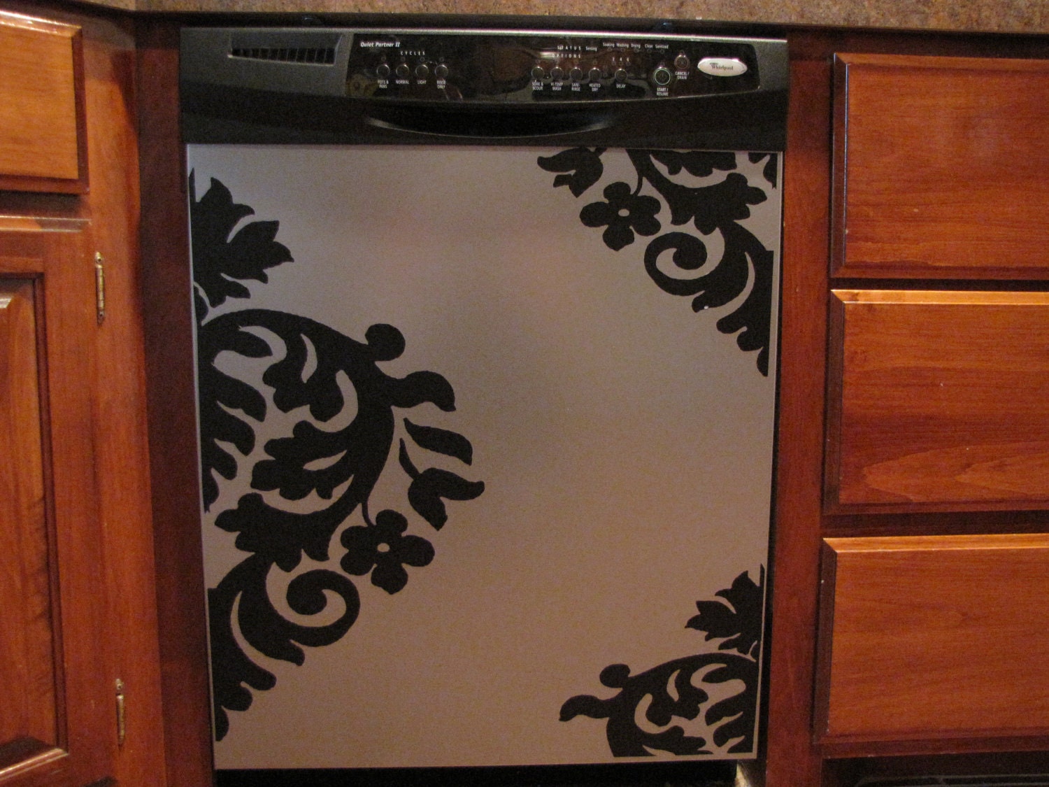 Appliance Vinyl Decal-Large Damask