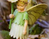Photo Greeting Card, Garden Fairy Note Card, Dream Whimsical Inspirational Fairytale Note Card 4.25" x 5.5" Blank Inside, Paper Goods