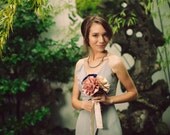 Bridesmaids Full Bloom Bouquet : Combo - Fabric Bouquet - Fabric Flowers