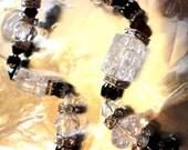 Clear Crackled Bead Earrings