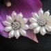 Bridal Accessory Pearl and Rhinestone Flower Hair Pins Set of Two  for Bride, Bridesmaids, Mother of the Bride, Prom