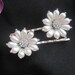 Bridal Accessory Pearl and Rhinestone Flower Hair Pins Set of Two  for Bride, Bridesmaids, Mother of the Bride, Prom