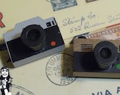 1 Pcs Wooden Rubber Stamp - Vintage Style - Camera Stamp