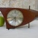 Vintage Mid Century Walnut Alarm Clock Westclox Atomic Electric