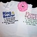 Flower Girl and Ring Bearer Wedding Onesie or T-shirt Set with Headband Flower clip Set  Infant Baby Toddler Youth Sizes Personalized Custom