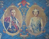 King George VI & Queen Elizabeth Coronation Tin Lid Only 1937 Toffee or Biscuit Tin Lid Rare Treasury Item x2