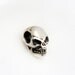 New 92.5 Sterling Silver Gothic Skull Skeleton Head Necklace Pendant Charm