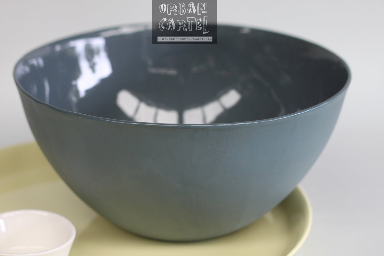 large serving bowl - porcelain (slate colour)