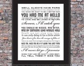 Movie Love Quotes Custom 8 x 10 Canvas