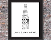 Man Cave Beer Lover Custom 8 x 10 Canvas
