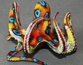 GORGEOUS BRONZE OCTOPUS Figurine Statue "Eli Octopus" Sculpture Aquatic Art / Limited Edition By Barry Stein