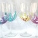 Clearance Item- Affordable Handpainted Wine Glasses: Wedding Gift, Bargain, 12 oz Goblet