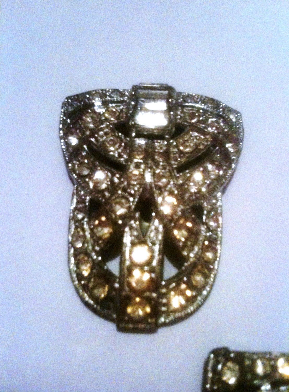 Art Deco Rhinestone Dress Clips 1920s Vintage Jewelry