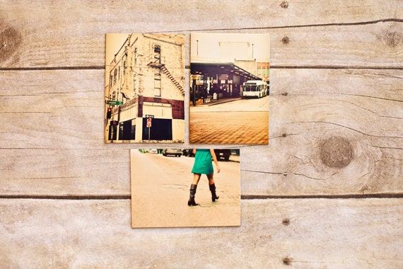 set of 3 urban flare refrigerator magnets