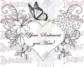 Digital Stamps - Floral Sentiments Package, Digital Image