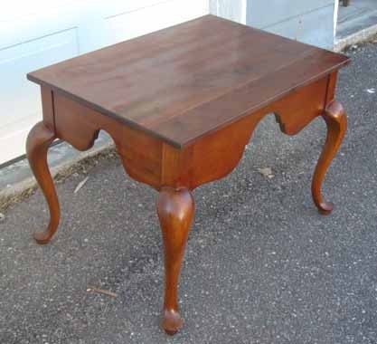 Vintage coffee table, Queen Anne style, 1950s. New Year Sale