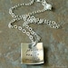Custom Personalized Hand Stamped Square Mommy Name Necklace