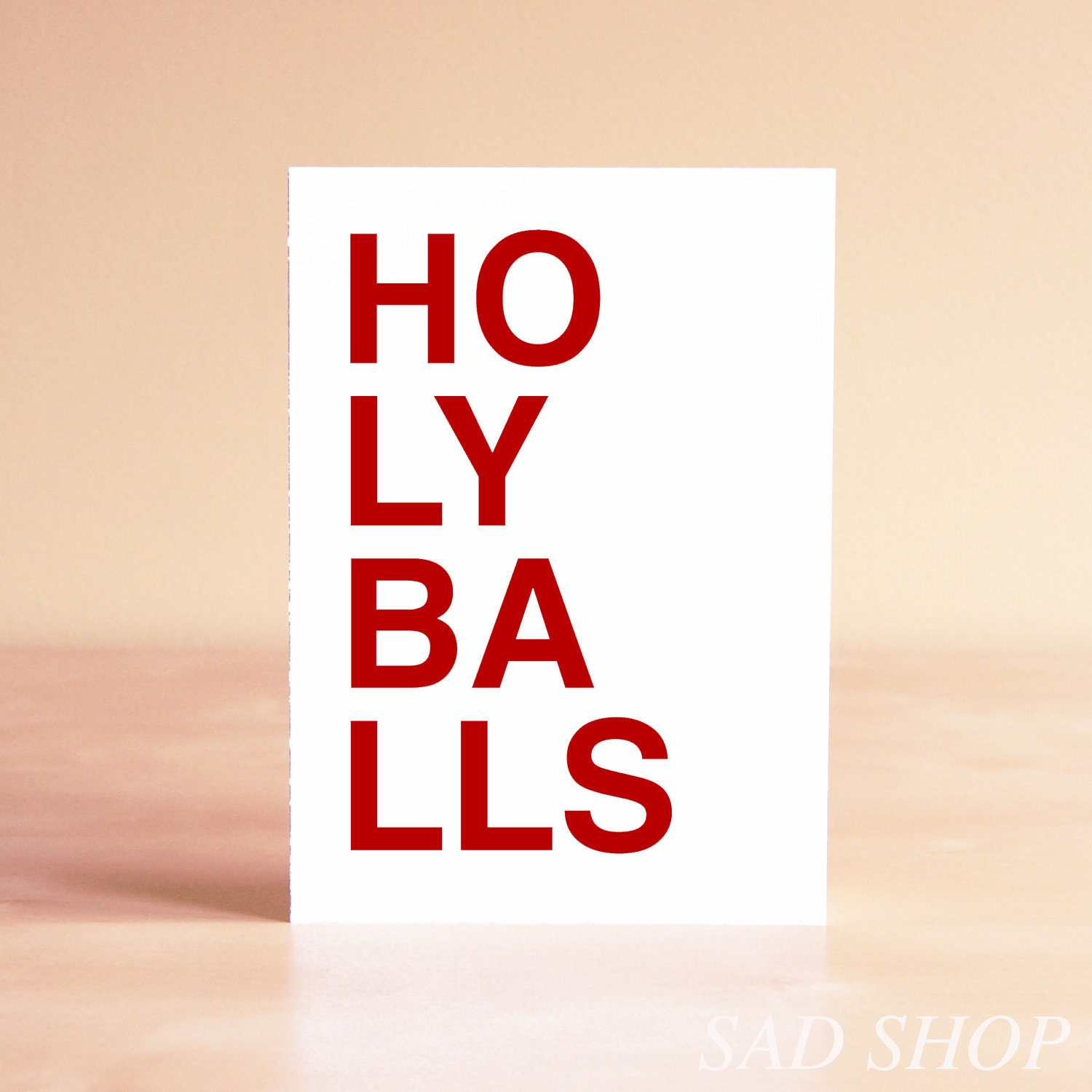 Funny Graduation Card - Funny Congratulations Card - Funny Thank You Card - Funny Card - Eco-Friendly Card - HOLY BALLS