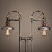 Iron Pipe Lamp with Wood Base