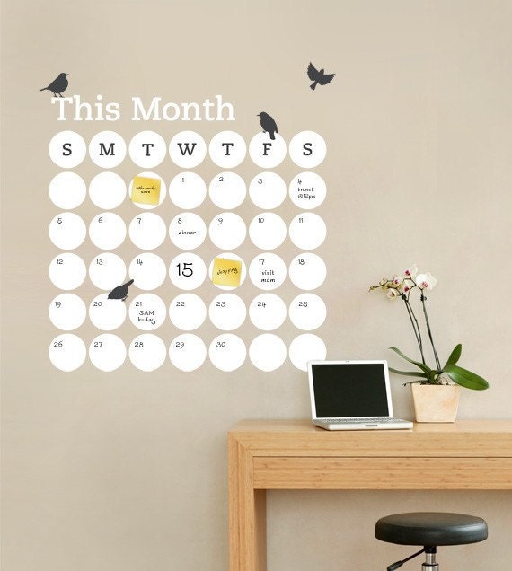 Dry Erase Daily Dot Calendar - Dry Erase Decal - by Simple Shapes