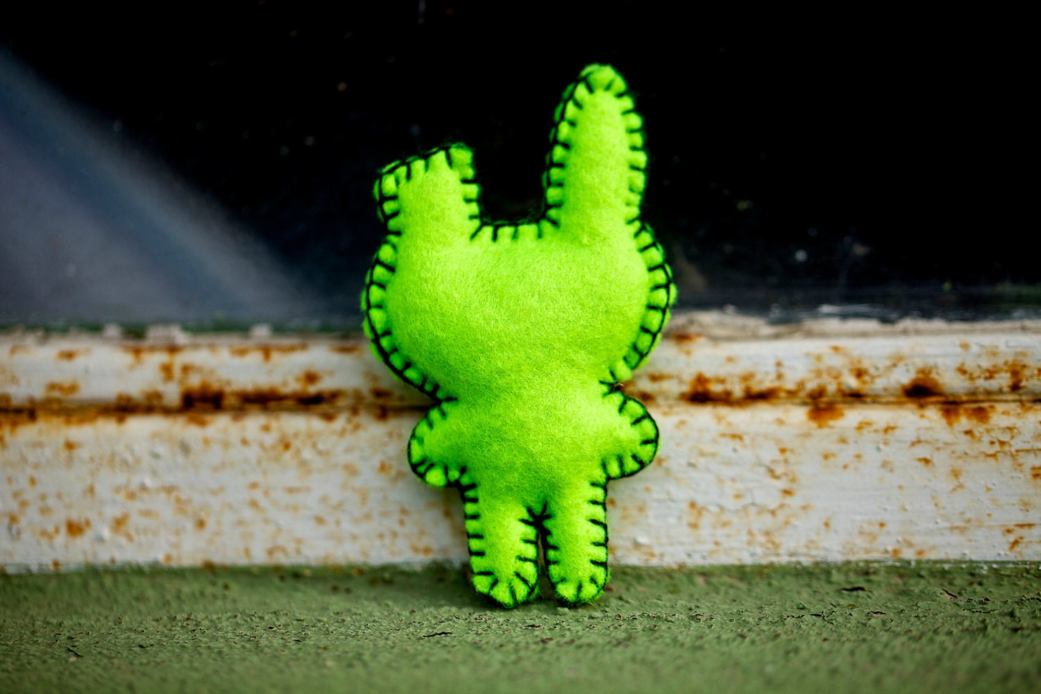 Felt Zombie Bunny - Pocket Plush Toy
