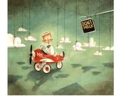 Print- To have one's head in the clouds