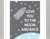 Love you to the moon and back- 11x14