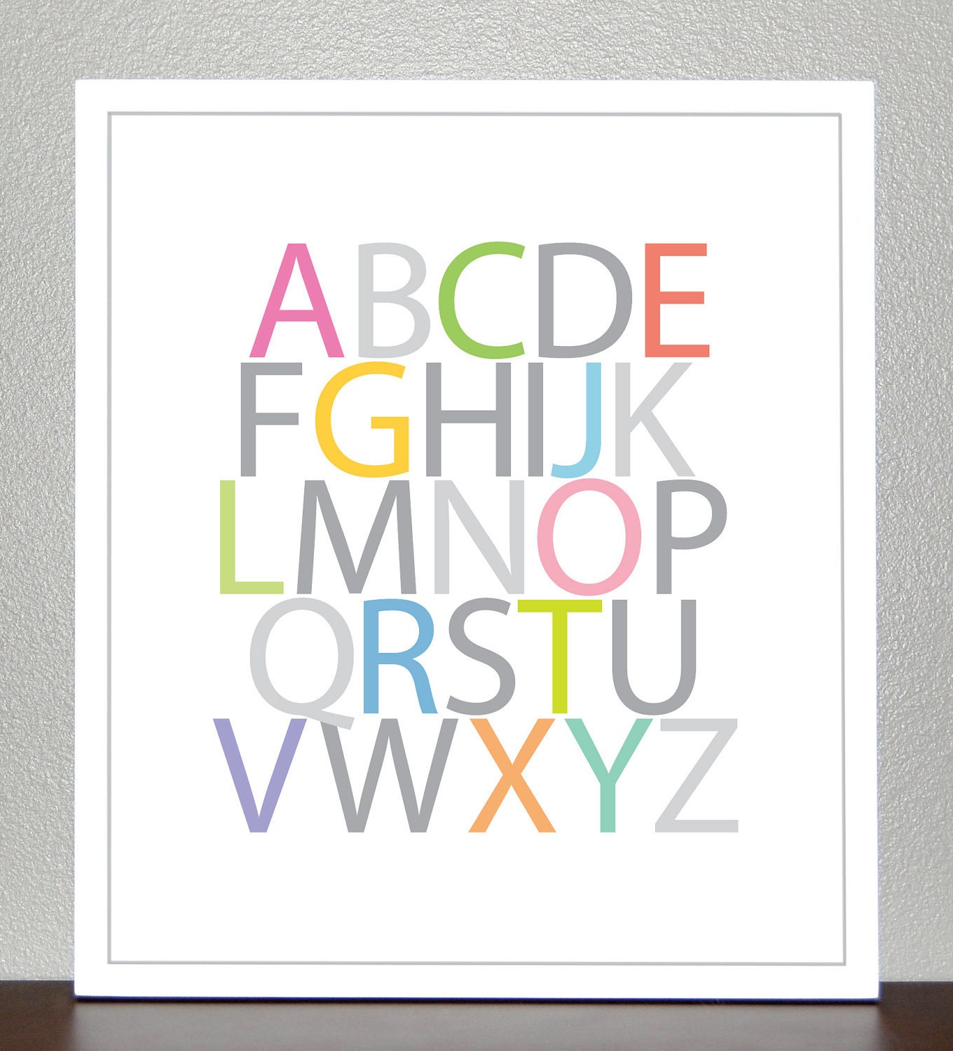Nursery Decor, Prints for kids - Alphabet Print - 8x10