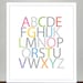 Nursery Decor, Prints for kids - Alphabet Print - 8x10