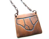 UNDIES Queer Etched and Oxidized Copper Necklace