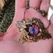 Dragons Lair- Vintage Dragon's Breath Mexican Opal in Antiqued Brass Filigree Necklace Set