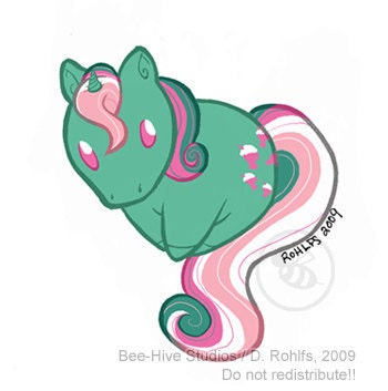 My Little Pony G1 FIZZY keychain / phone charm