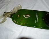 Green Horse Heaven Hills Wine Bottle Cheese Tray with gold bow