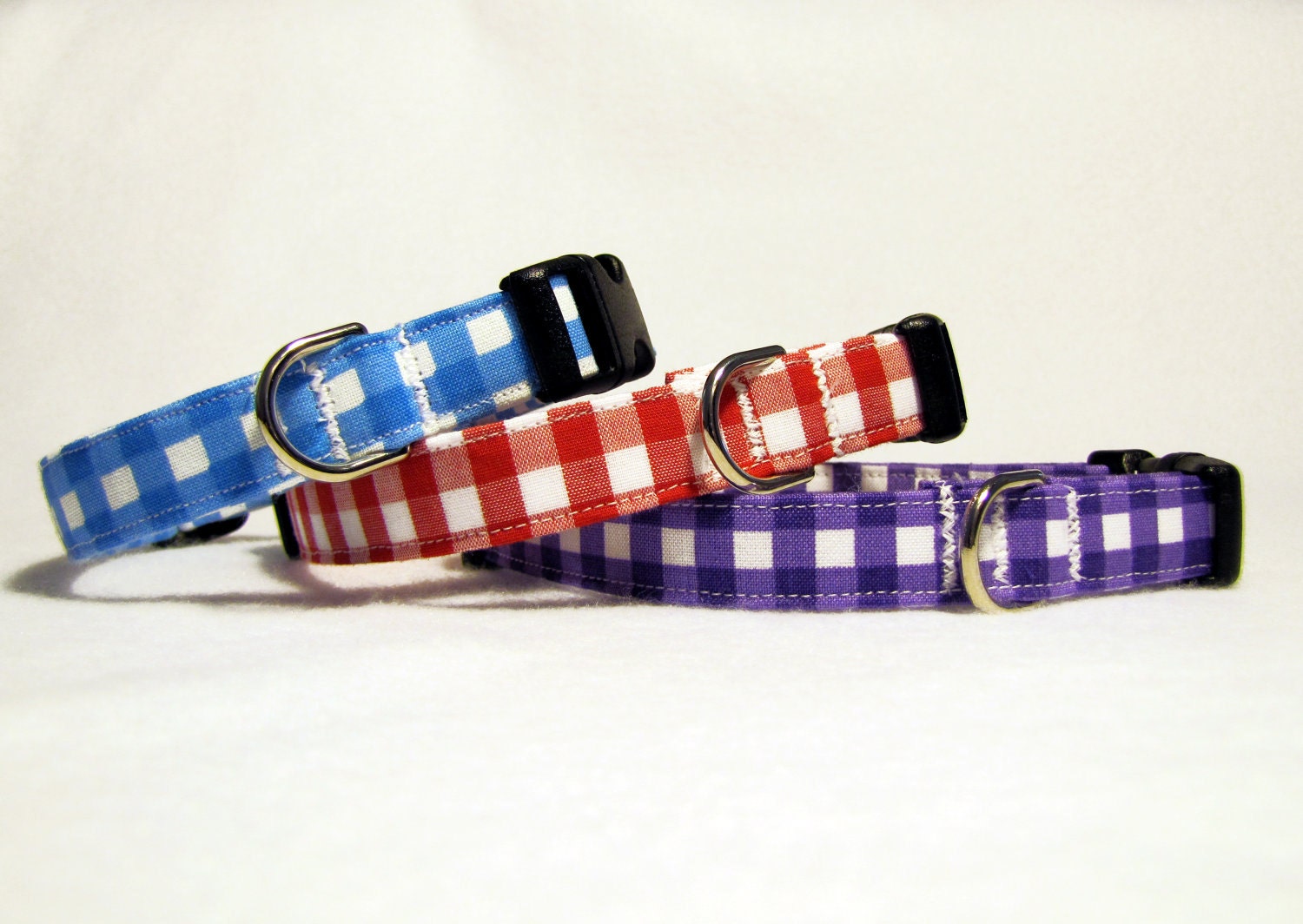 Sunday Picnic - Gingham - Adjustable Dog Collar