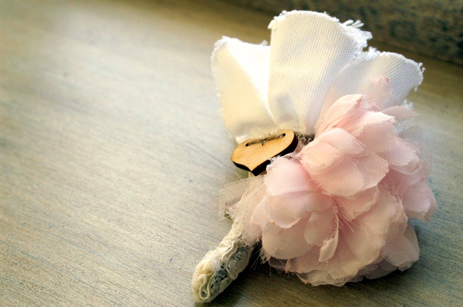 Cotton magnolia dandelion boutonnière, Vintage weddings, Groom