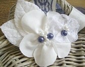 Custom wedding wrist corsage, Fabric lace corsage, Rustic weddings, Cotton magnolias, Wristlet