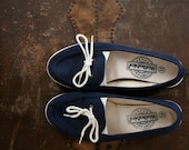 Navy Canvas Flats