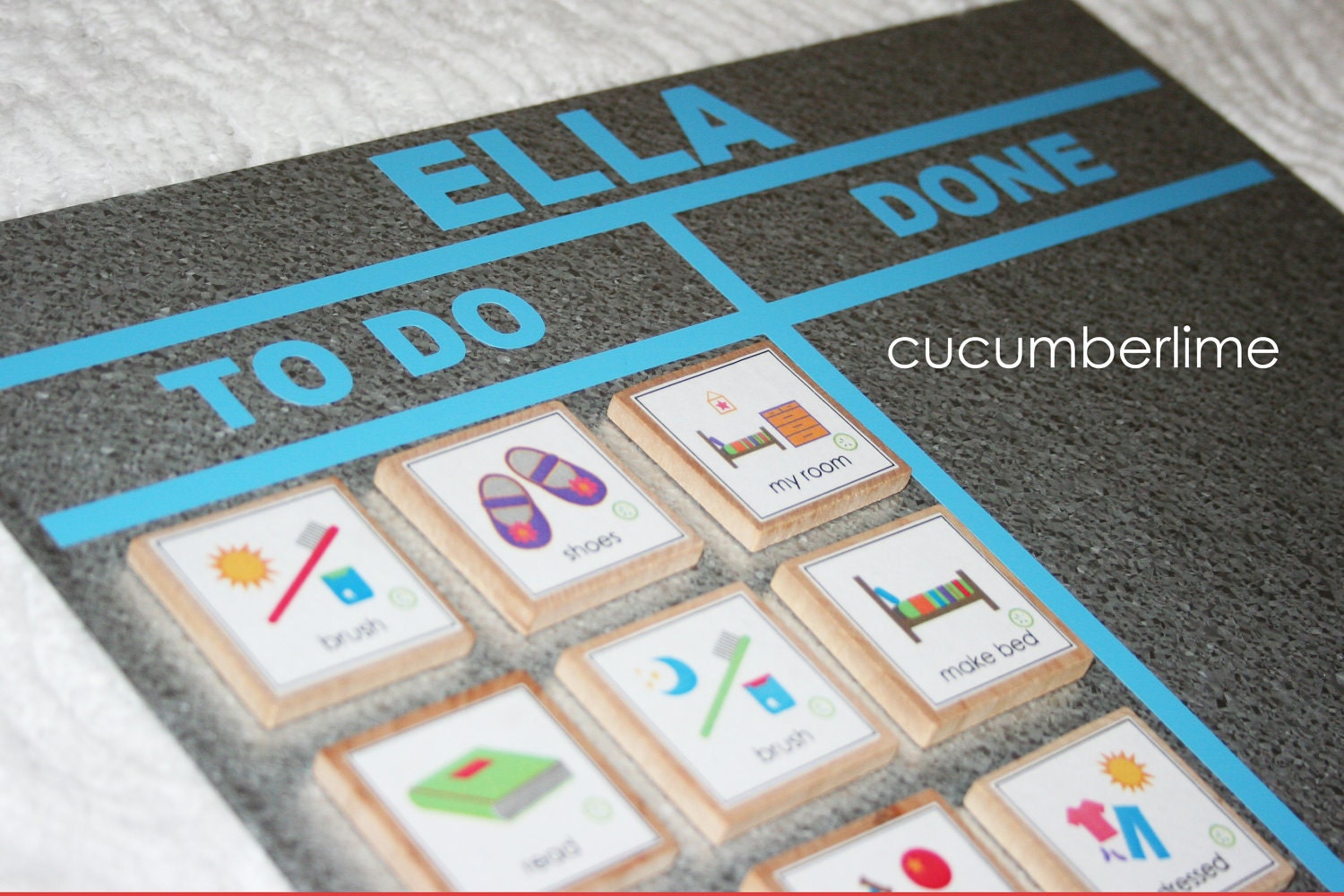 1 Child/Daily Set/Silver Personalized Chore Chart