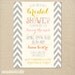 Spring Mustard Tangerine Chevron Bridal Shower Invitation Baby Shower Printable