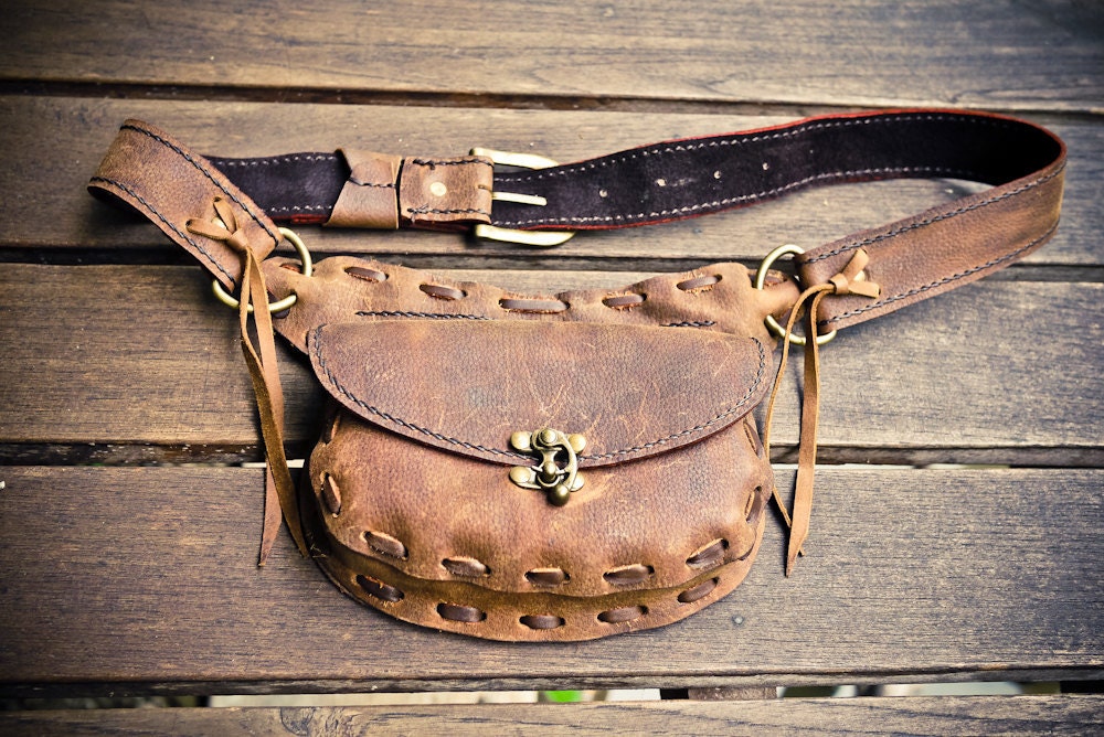 Wanderlust Leather Hip Belt with Pockets