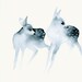 Watercolor Artwork Ghost Fawns - Fine Art Print from Original Watercolor Painting