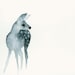 Tiny Ghost Fawn Looking Around - Fine Art Print from Original Watercolor